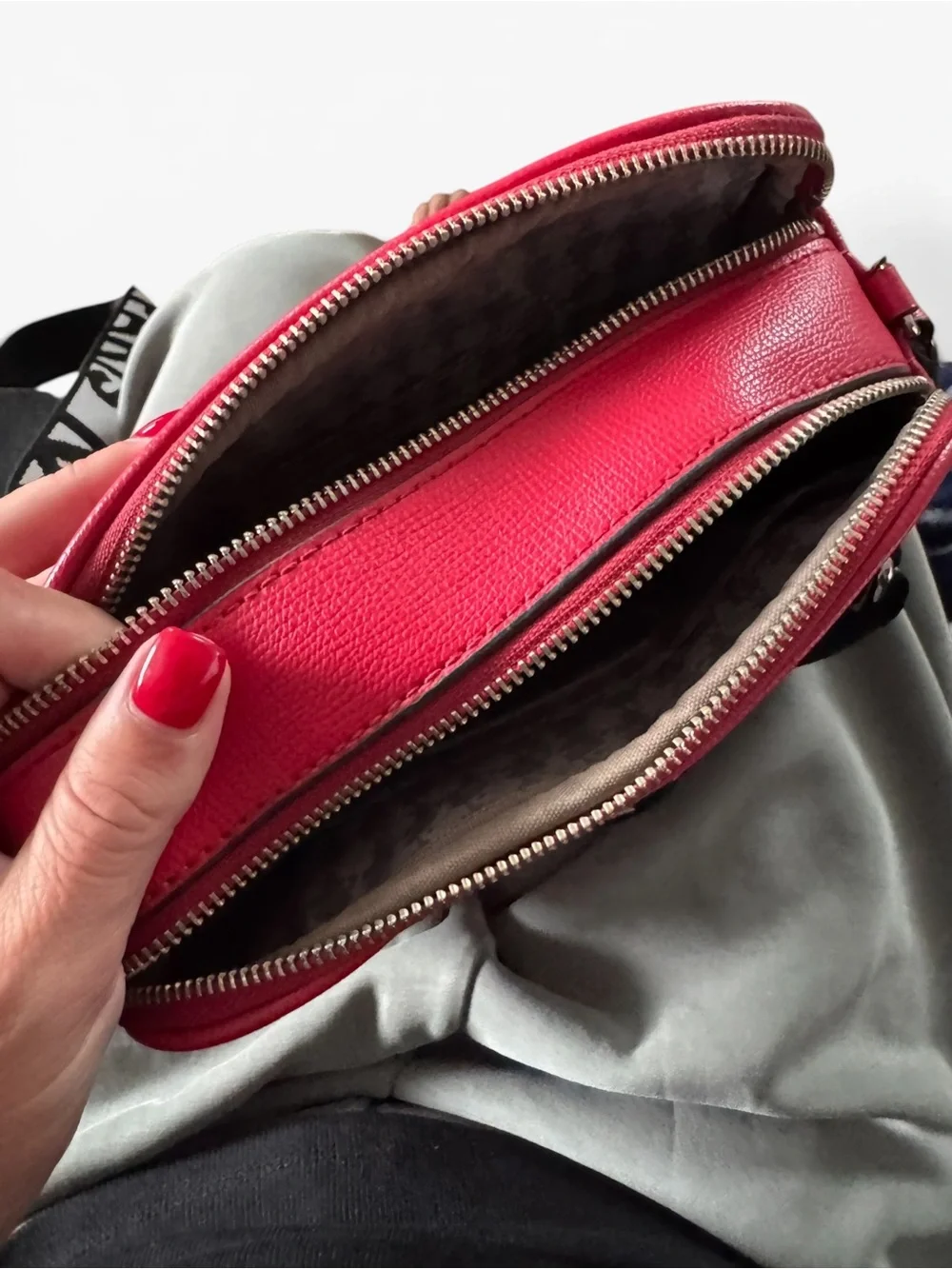 red Karl Lagerfeld Paris Maybelle Crossbody Bag